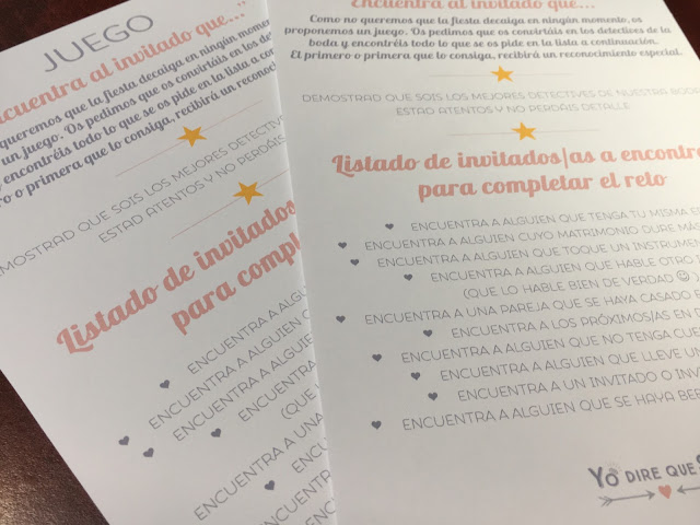 El juego "Encuentra al invitado" para tu boda. Plantilla descargable gratuita