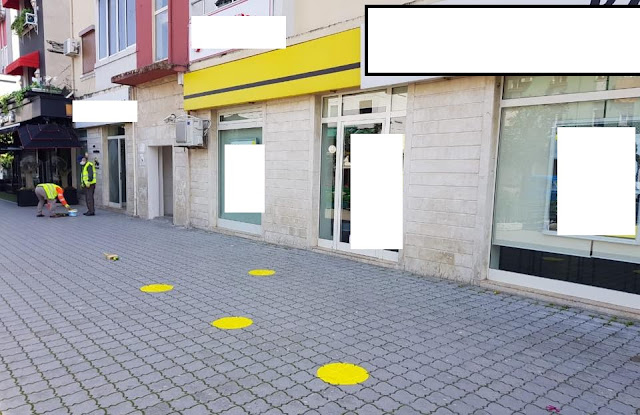 Yellow dots in the streets in Albania to respect the distance, Prime Rama says