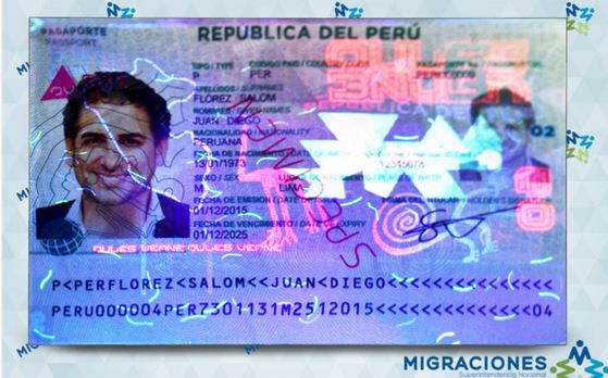 Migraciones difunde imágenes del pasaporte biométrico peruano