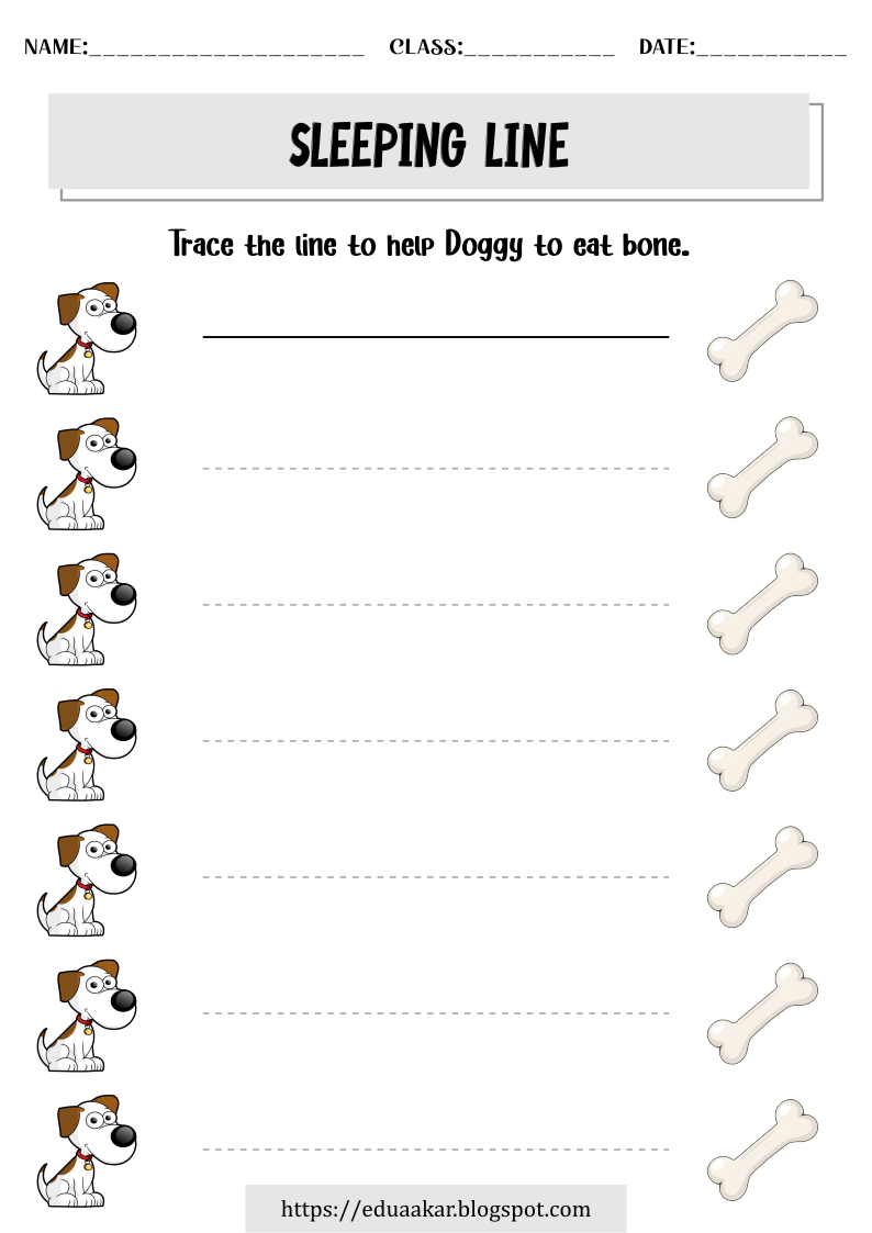 Sleeping Line Worksheet