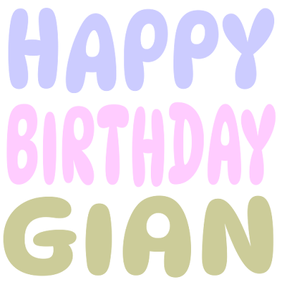 Happy Birthday Gian (Sticker)