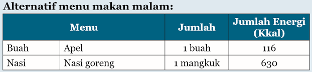 Alternatif menu makan malam 1