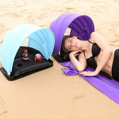 This Stuff Is A Portable Pop-Up Personal Sun Shade Canopy By AirGoods That Covers Only Your Face 