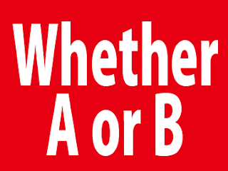 AであろうとBであろうとWHETHER A OR Bとはこういう風に使う