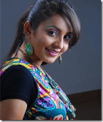 Bhama in colourful dress