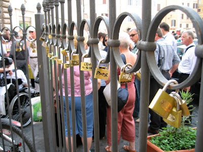 Padlocks on the fence