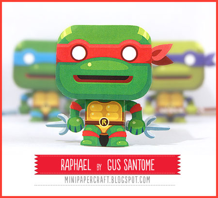 TMNT Mini Raphael Paper Toy