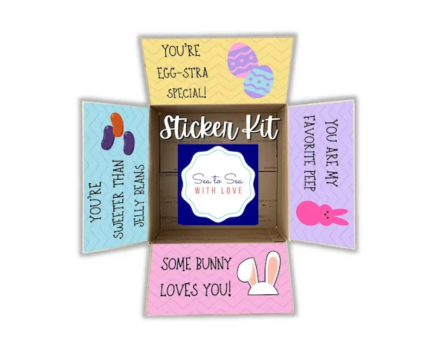 easter care package stickers