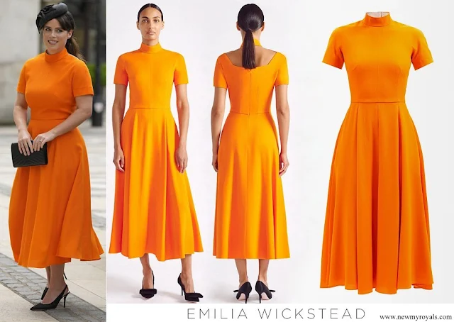 Princess Eugenie wore Emilia Wickstead Amila Wool-crepe Dress