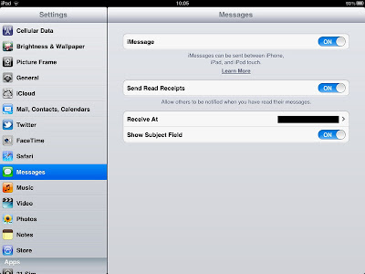 iMessage - เปิดระบบการตอบรับด้วยนะครับ