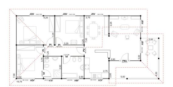 Gambar Desain Denah  Rumah  Ukuran  8x15  Minimalis  Lahan 8 1  