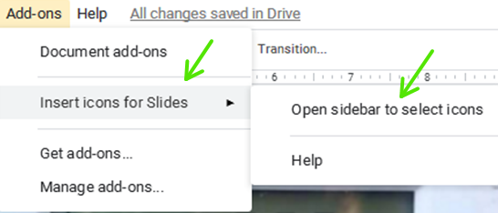 insert icon add on for google slides