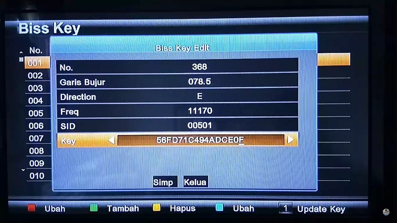 Cara Memasukkan Biss Key Di Receiver Gol Garmedia Wajan