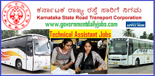 KSRTC Recruitment 2018 for 726 Vacancies for Technical Assistant Jobs