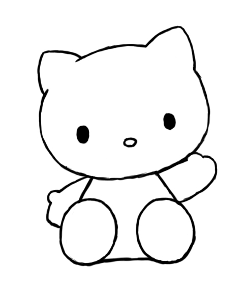 How To Draw Hello Kitty Draw Central How To Draw Hello Kitty Draw Central