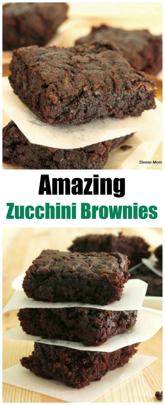 Chocolate Zucchini Brownies are amazing! This naturally vegan recipe is fudgy, healthy and delicious. You'll never know there's a vegetable hiding inside.