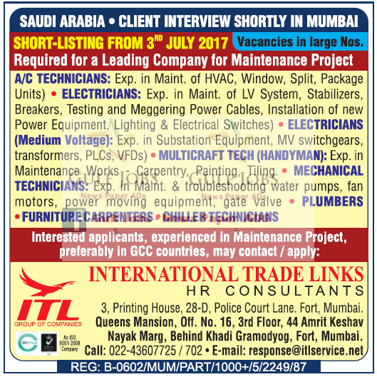 Leading co Maint Project Jobs for Saudi Arabia
