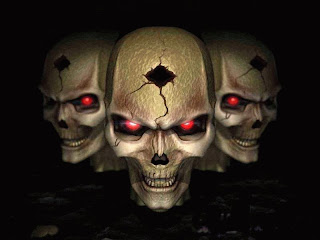 Download Skull Factory Halloween Wallpaper