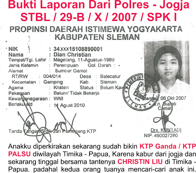 Anak hilang, Penculikan, E-KTP Ganda / ASPAL, Istri kabur 