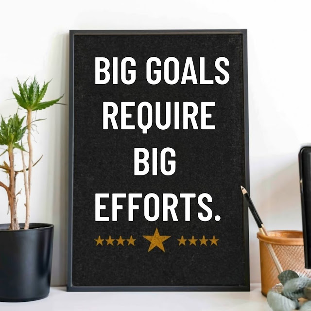 Big goals require big efforts.