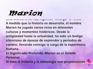 ▷ Significado del nombre Marion