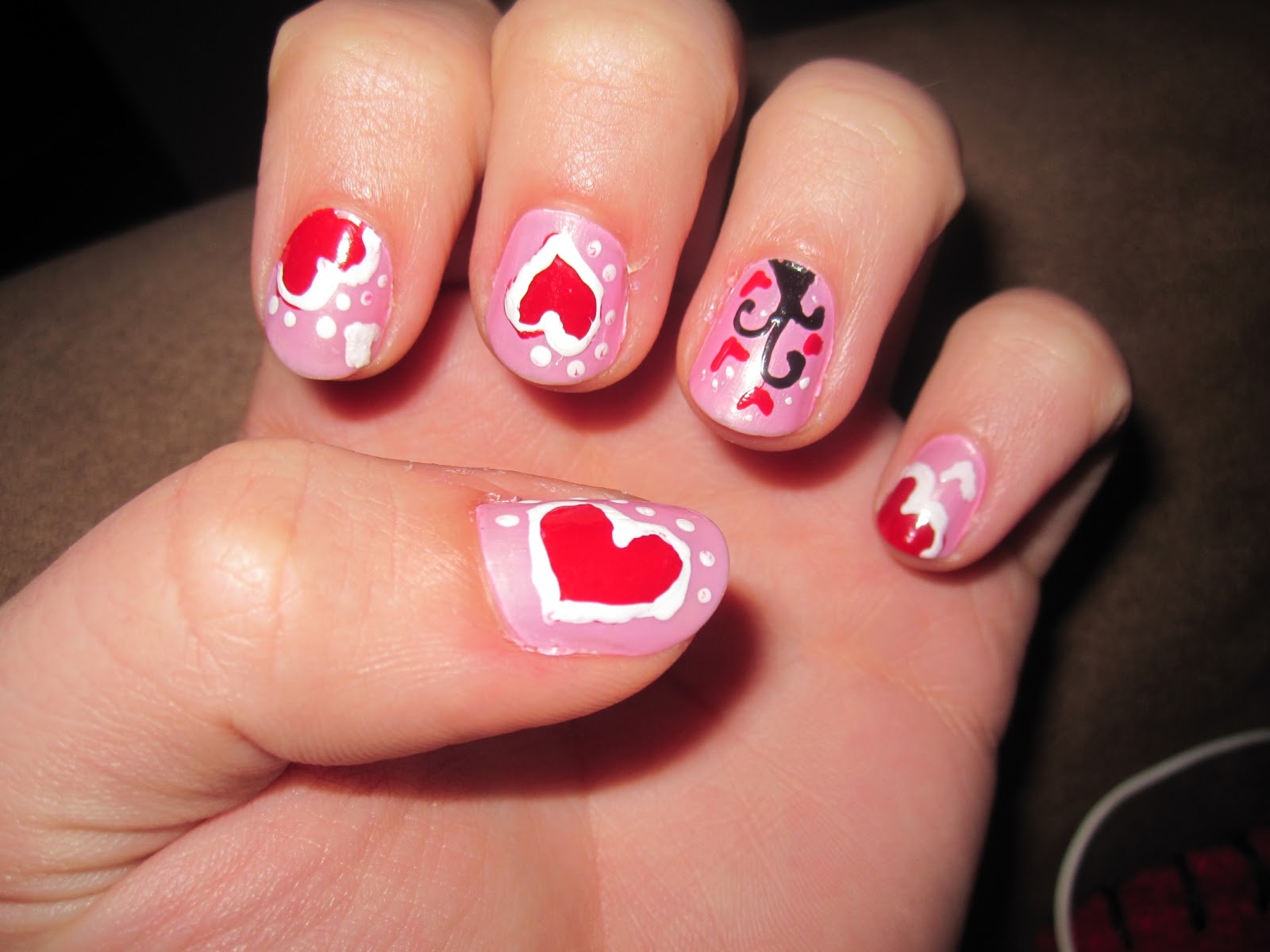 ... day nail designs idea 2014- How to Decorate nails with Hearts