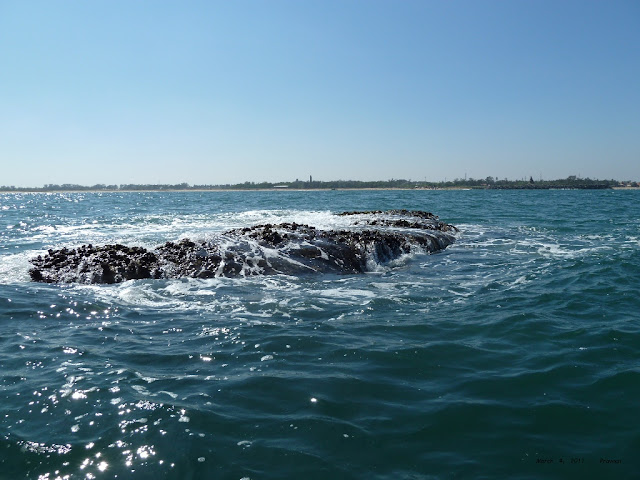 Ocean near the shore temple of Mahabalipuram - ancient Pallava architecture