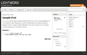 LightWord Blogger Template