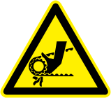 Beware of moving machinery