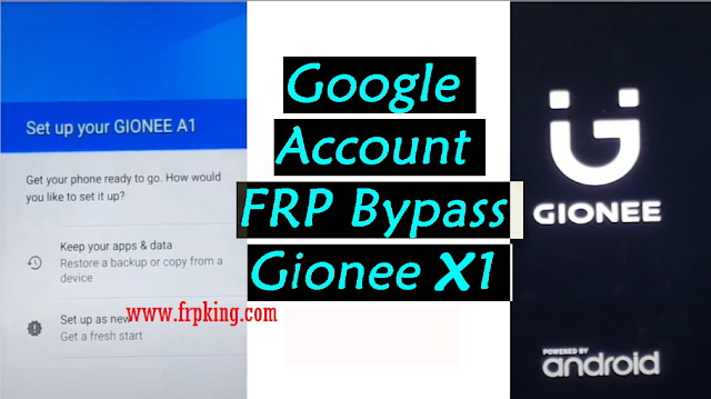 Gionee X1 FRP Google Account Bypass