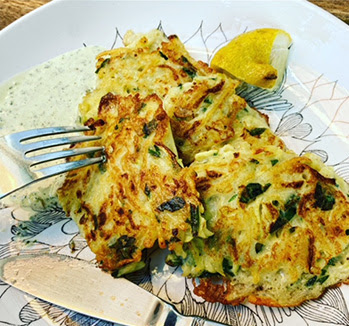 zucchini- och potatisplättar