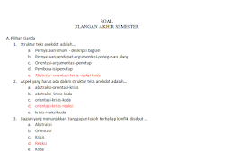 Contoh Kisi-Kisi Soal Bahasa Indonesia Ujian akhir Semester 2 Tahun  2015