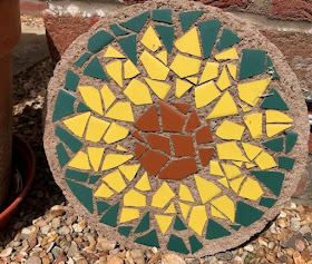 Sunflower stepping stone mosaic