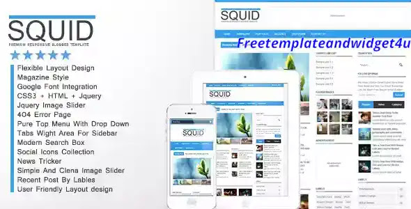 Squid Blogger Template Free Download