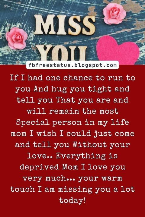 Missing You Messages for Mother