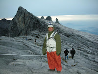 On the summit plateau our local guide Kongqing, who we called King Kong