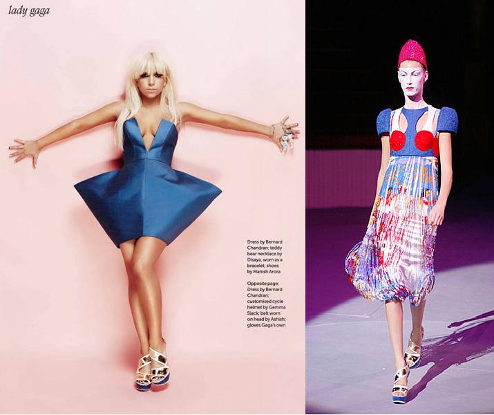 Lady Gaga Manish Arora shoes Asos April 09 magazine