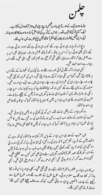 Chilman Full Urdu Novel.