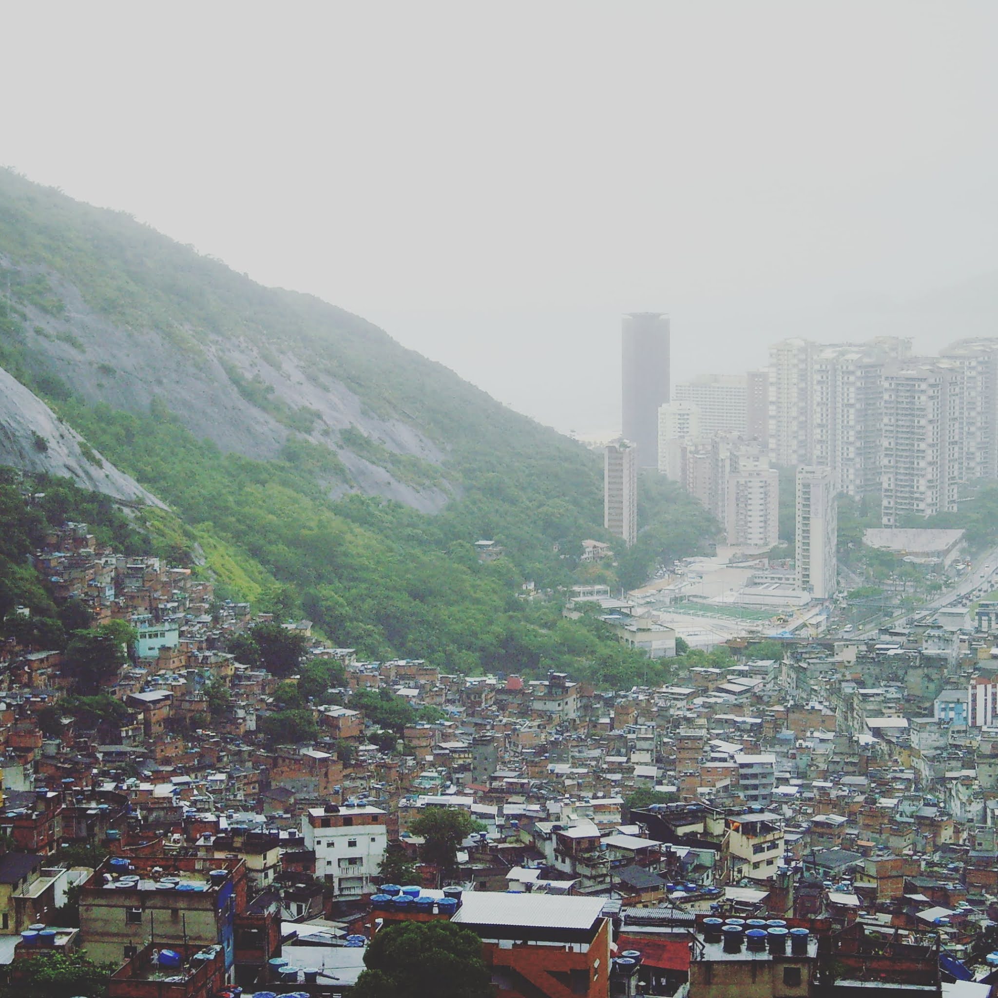 rocinha favela houses and rooftops brazil