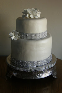 2-tier extra deep fondant with gumpaste