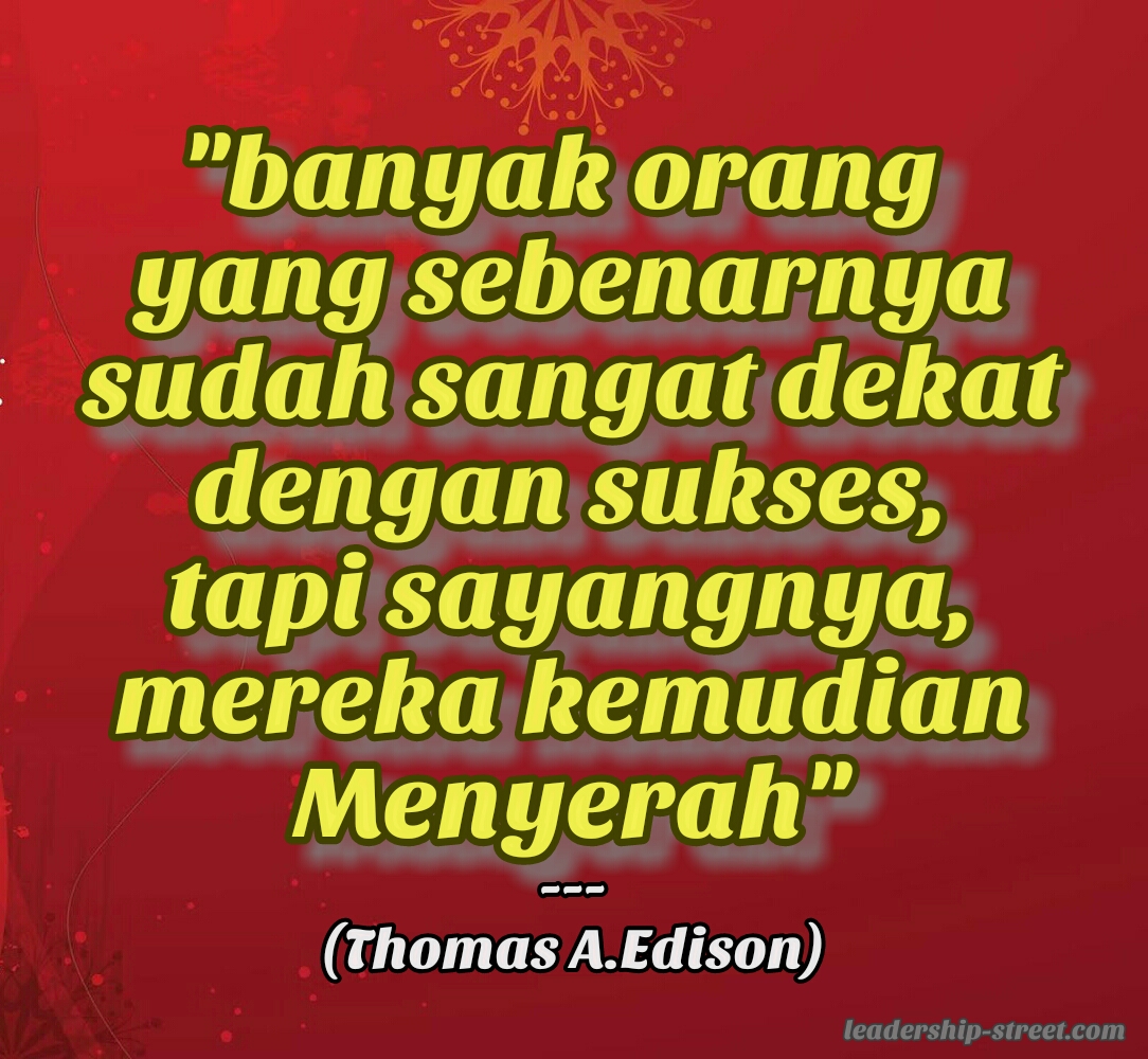 Quote Inspiratif Thomas Alfa Edison  Download Foto Fb HD