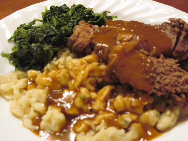 Sauerbraten with Thyme Spaetzle Recipe