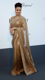 Aishwarya Rai Bachchan in Gold Saree