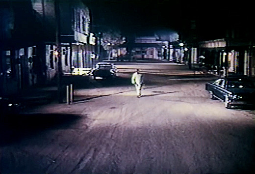 Screenshot - Clay (James Franciscus) wanders the deserted streets in Night Slaves (1971)