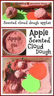 Apple scented cloud dough apple activity