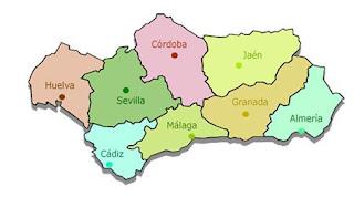 Mapa de Andalucia Provincia de la Región