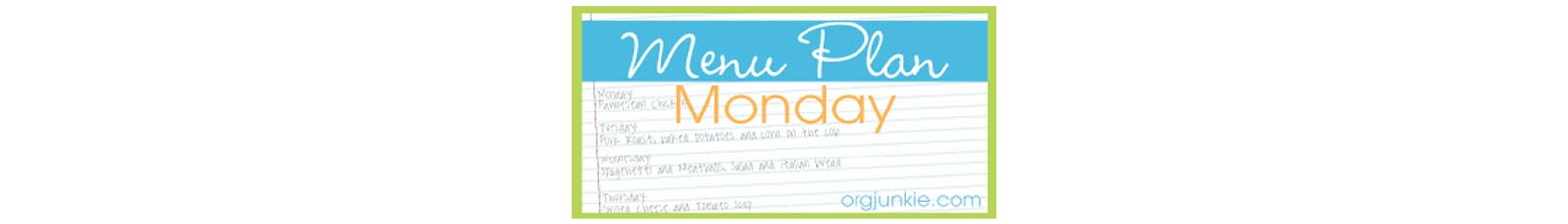 Menu Plan Monday