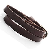  Dark Brown Leather Wrap Around Bracelet