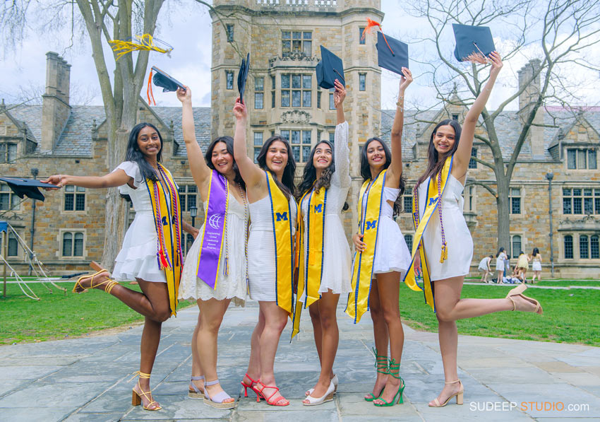 University of Michigan College Graduation Pictures for Ross Business, Michigan Engineering and LSA Graduation Photographer SudeepStudio.com