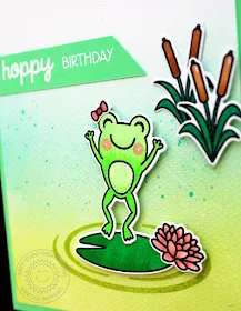 Sunny Studio Stamps: Froggy Friends Hoppy Birthday Frog Card for Kids by Vanessa Menhorn.